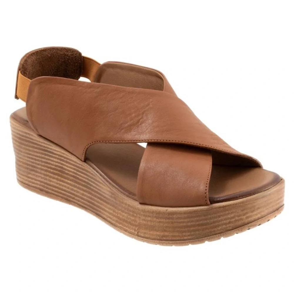 NWT BUENO Brand NAOMI Sandal in Dark Tan - Picture 1 of 14